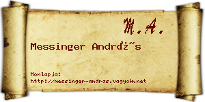 Messinger András névjegykártya